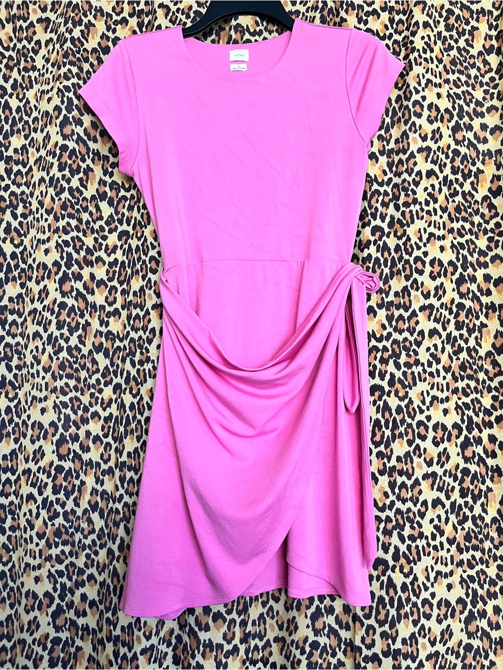 Aritzia Hot Pink Wrap Dress